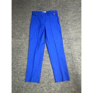 Jules & Leopold Pants Women's size Medium Royal Blue mid-rise Pleated Trouser